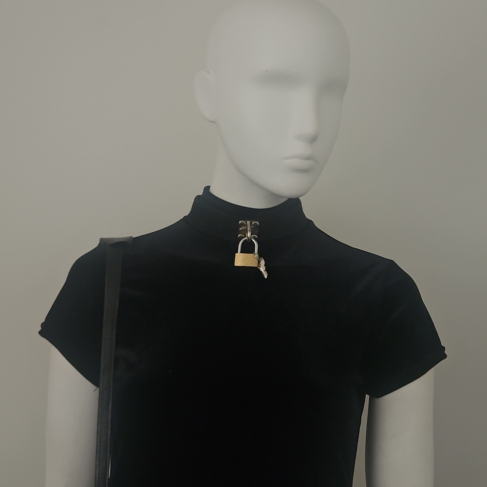 Vintage Black Velvet Dress - Picture 3 of 6